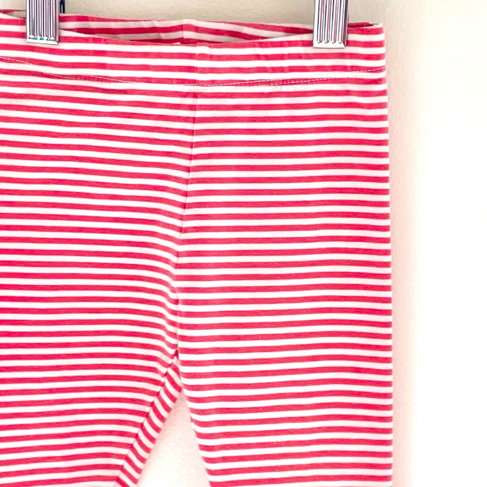 5/$20💥Cynthia Rowley Coral Sherbert & White Striped Soft Stretch Leggings
